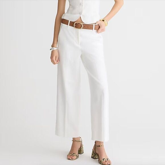 J. Crew Sydney pant in stretch linen blend size 4 NWT - Picture 1 of 12